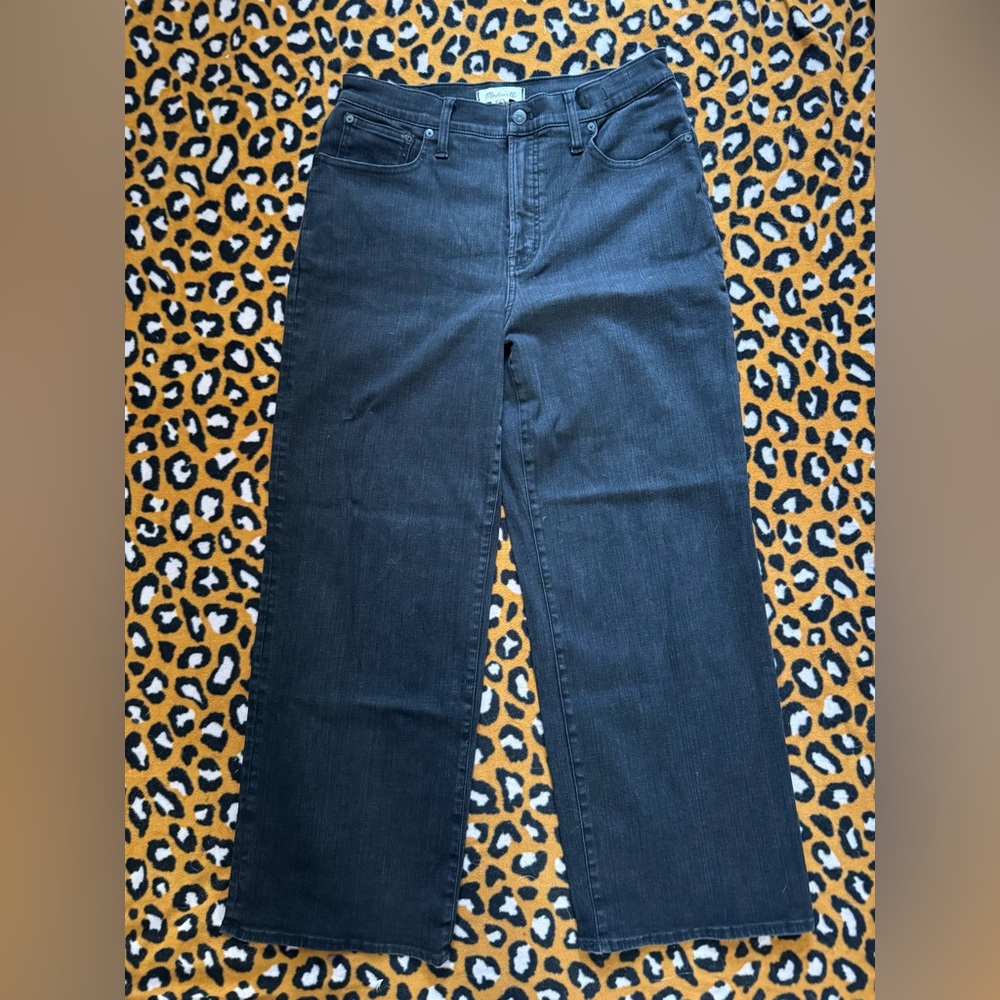 Madewell Black Wide-Leg High-Rise Jeans